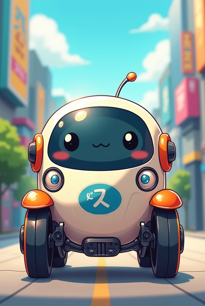 Cute car robot anime illustration