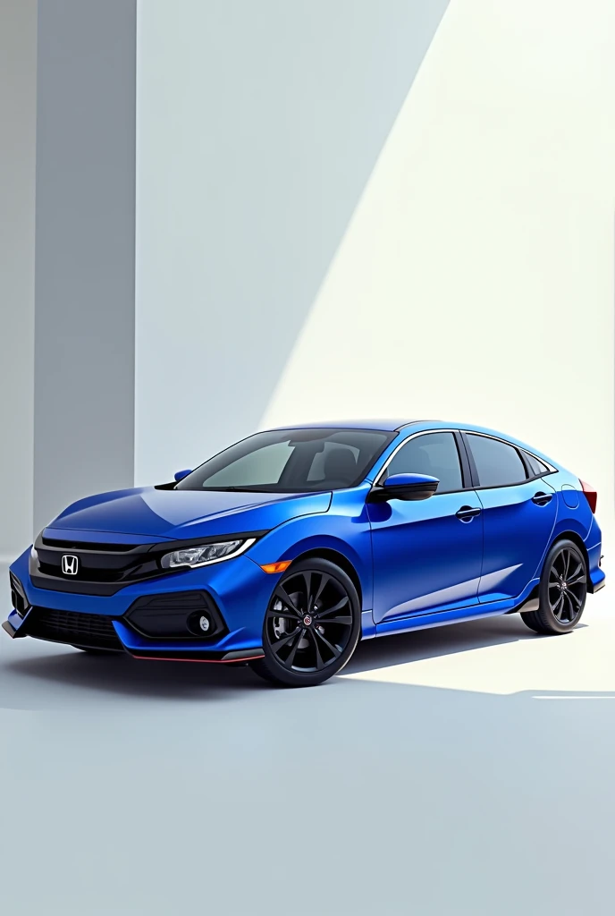 honda civic car with 💙 colour in portrait
