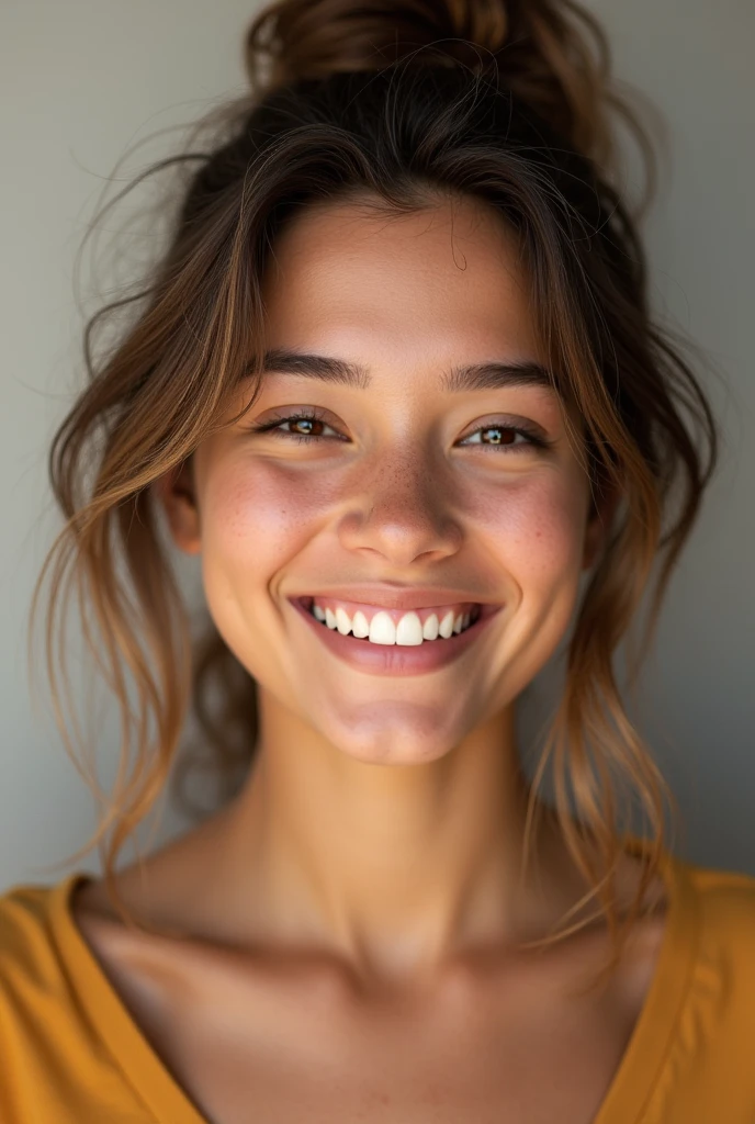 Now make her more smiling