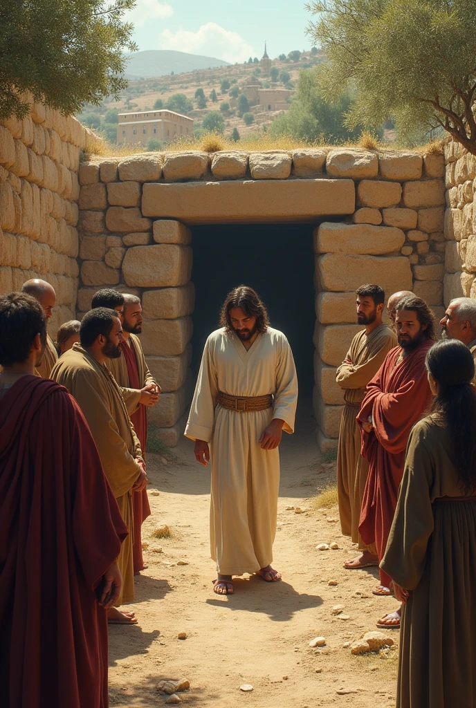The Resurrection of Lazarus is one of Jesus' miracles, reported in John 11:1–46, in which Jesus brings Lazarus of Bethany back to life after four days of burial.