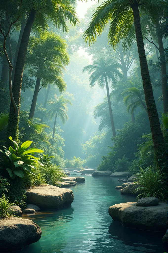 Jangal ho pani ho or pani ke pass ek do pathar ho 20 30 paid ho paid ke niche bade bade pate ho
