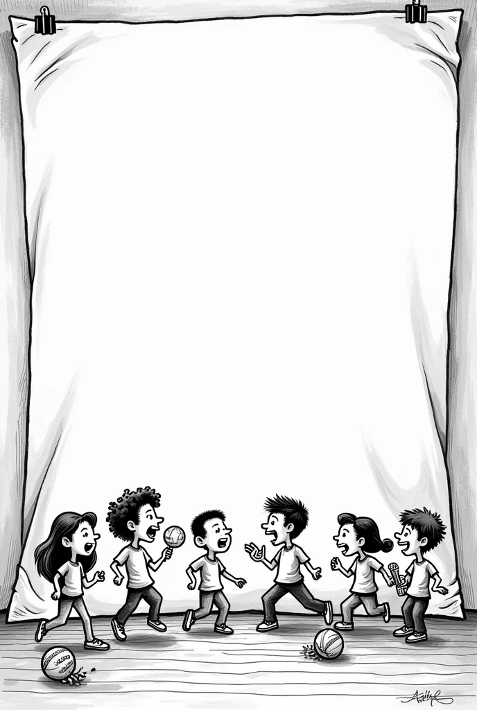 a (editorial cartooning) need to  be a exaggerated drawing of cartoons
about or illustrating enhance student skills through org memberships or unleashing the skills of students in (CEFI) Calayan Educationa Foundation, Inc.
the clubs are: ars artis, mentis, seeders, academic club, maharlika, sports,and especially gazette or journalism and that is why im doing this right now for gazette
(black and white only) looks like a sketch at puno ng whole bond paper ng drawing and well organize ang drawing