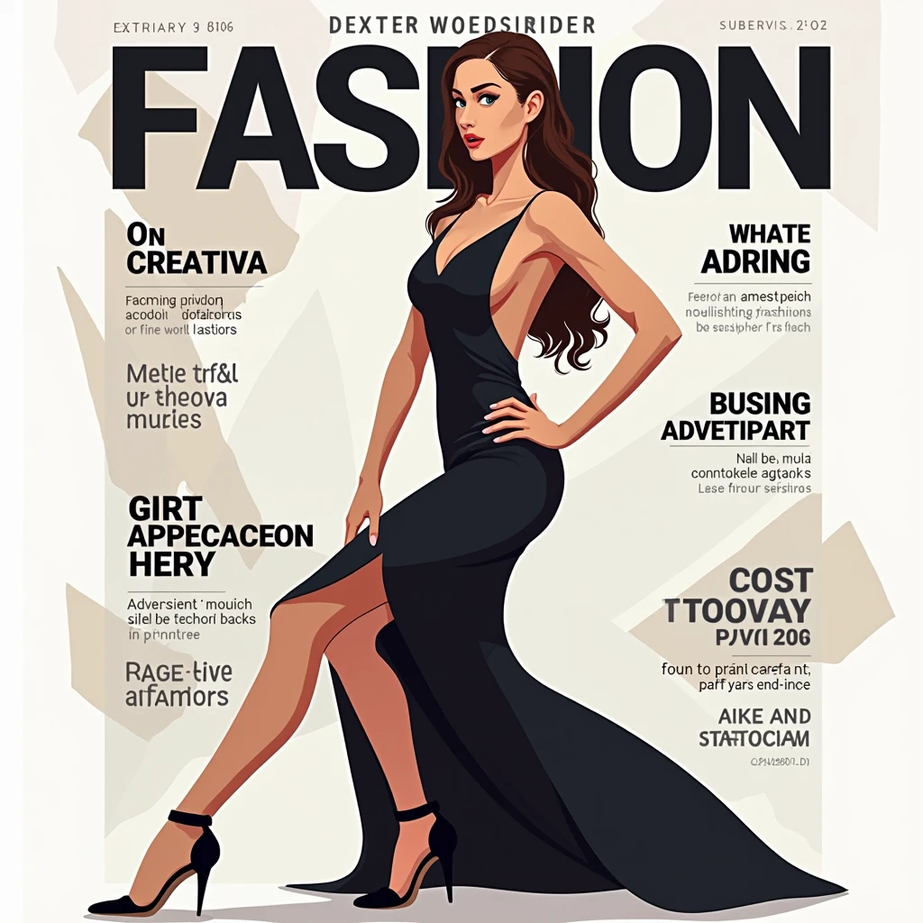 Fashion magazine cover page in vector