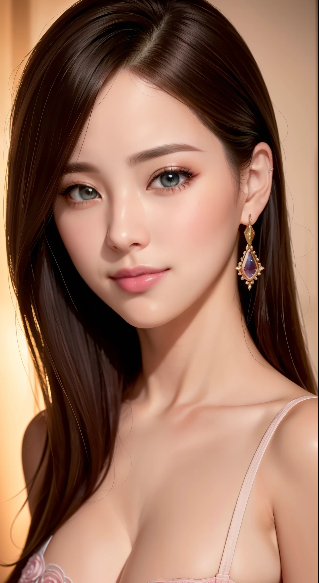 (RAW photo, best quality), (realistic, photo-realistic:1.3), best quality ,masterpiece, (beautiful girl), pink lipstick, colorful makeup, slant eyes, long eyelashes, earrings, wearing eyeliner, fair skin, black hair,(cute), (detailed face), detailed eyes, detailed iris, soft lighting, high quality, film grain, beautiful detailed eyes, beautiful detailed nose, vaginal detailed, realistic face, pink pussy, expressionless, (highly detail face: 1.5), Fujifilm XT3, best quality, ultra-detailed, masterpiece, finely detail, highers, pixie cut, Ultra-detailed and intricate 3D rendering of a beautiful anime character, Beautiful soft studio light, Rim Light, Vivid details,Gorgeous, race, Ultra-realistic, Black Hair, from front, looking at viewer, blush, grin, A adult female, long straight hair, side swept bangs, rimless glasses, Pale, slant green eyes, uhd, masterpiece, accurate, anatomically correct, beautiful face, perfect face, highly detailed beautiful face and eyes, attractive face, textured skin, super detail, high details, high quality, highres, best quality, 16K