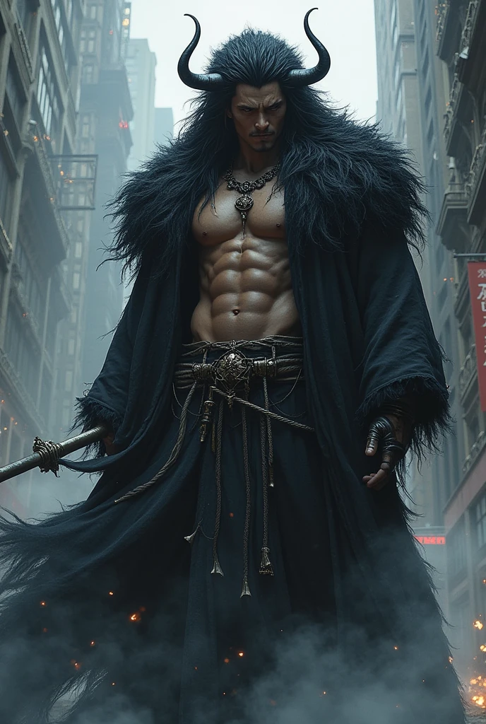 Make black raikage sama as a god with big
