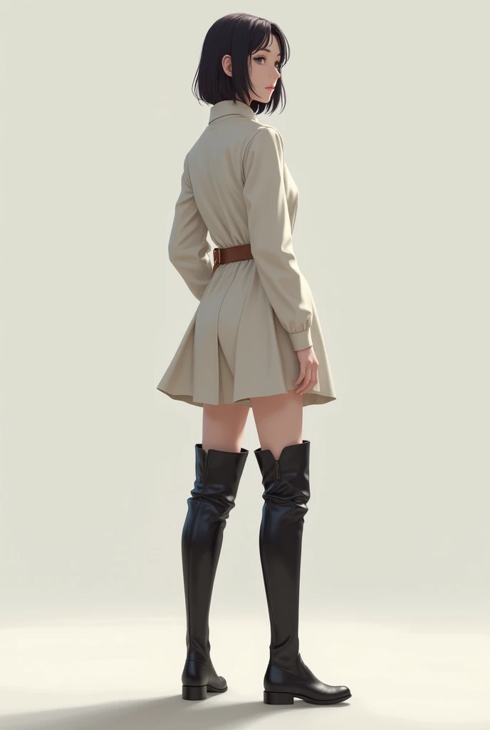 A girl in knee boots
