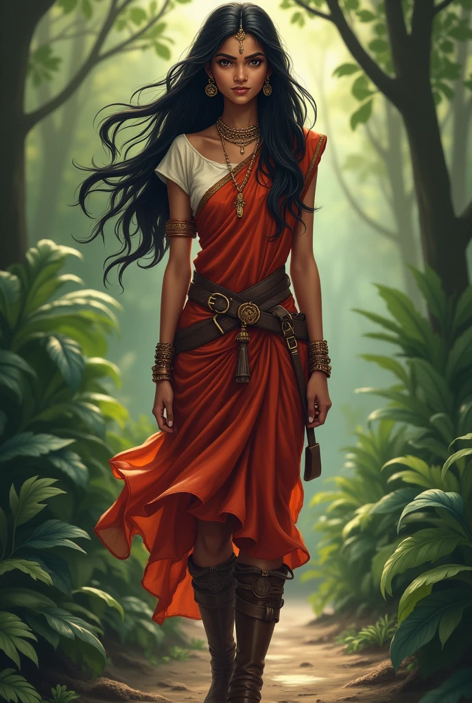 Indian girl in knee boots
