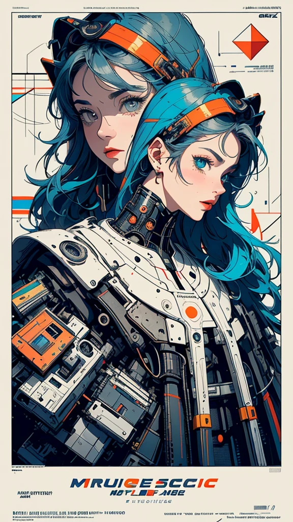 (((masterpiece, highest quality))),(((solo:1.2))),(((1girl:1.2))),32k wallpaper, very detailed, poster, vintage science fiction,(((((geometric cinematic movie poster))))),(((((bauhaus))))), shape,(((abstract))),(mid century modern),movie poster,(((((portfolio))))),(((((Close-up))))),(((((bust up))))),((((more various angle)))),(((highlight))),((((heterochromia)))),(((complete detailed face))),(((detailed futuristic machine))),(((most complecated machine))),unlimited colorful color scheme,(((Absolutely mechanic background)))