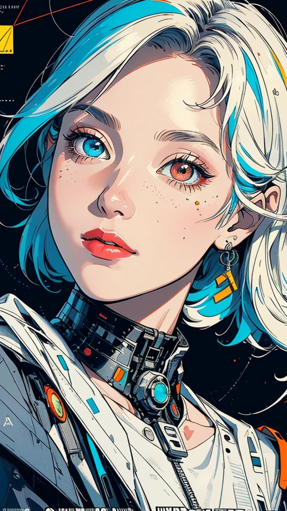 (((masterpiece, highest quality))),(((solo:1.2))),(((1girl:1.2))),32k wallpaper, very detailed, poster, vintage science fiction,(((((geometric cinematic movie poster))))),(((((bauhaus))))), shape,(((abstract))),(mid century modern),movie poster,(((((portfolio))))),(((((Close-up))))),(((((bust up))))),((((more various angle)))),(((highlight))),((((heterochromia)))),(((complete detailed face))),(((detailed futuristic machine))),(((most complecated machine))),unlimited colorful color scheme,(((Absolutely mechanic background)))
