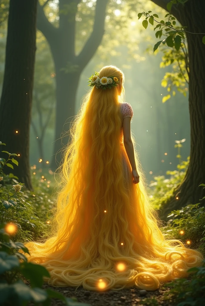 make an image about rapunzel but make her hair citronella