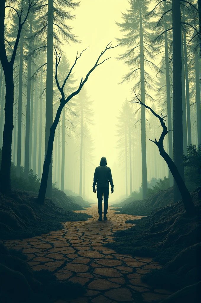 A picture of deforestation for poster, creative, unique