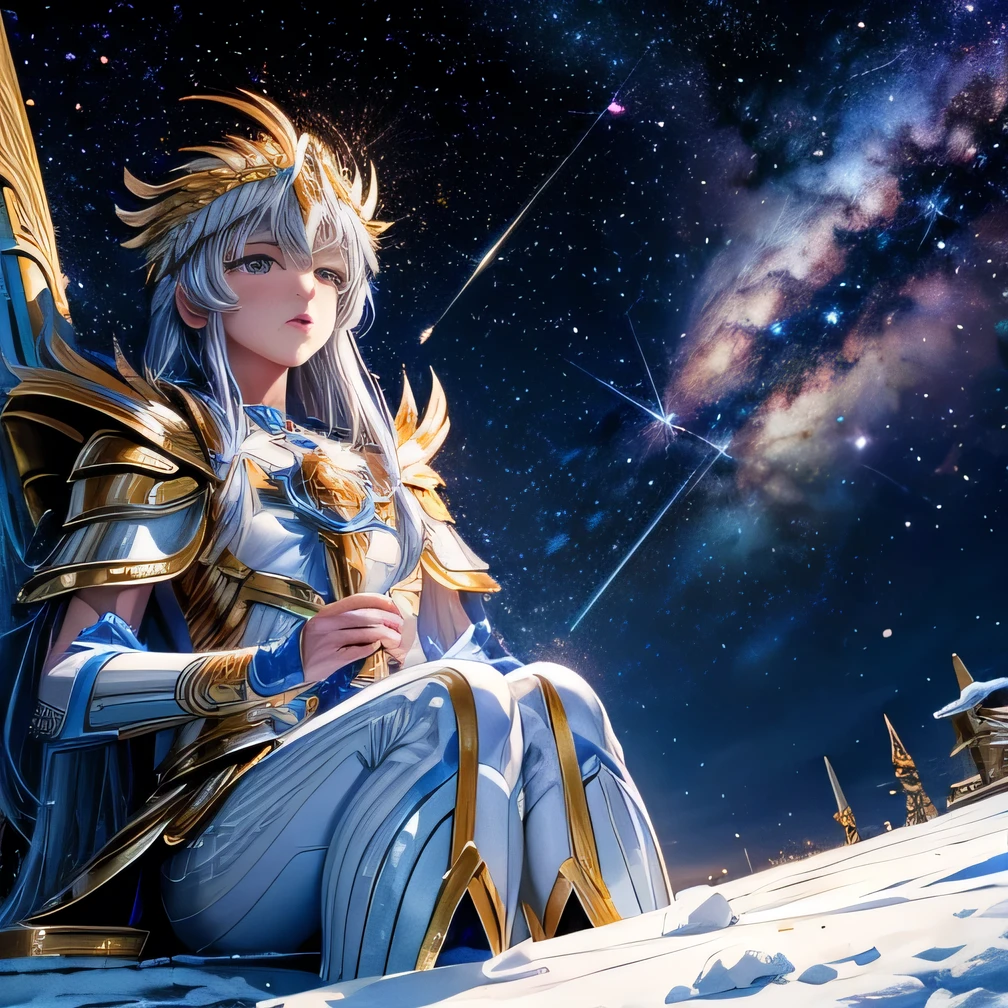 Saint Seiya Athena Beauty The twelve constellations of the king night Snow Scene Parthenon temple