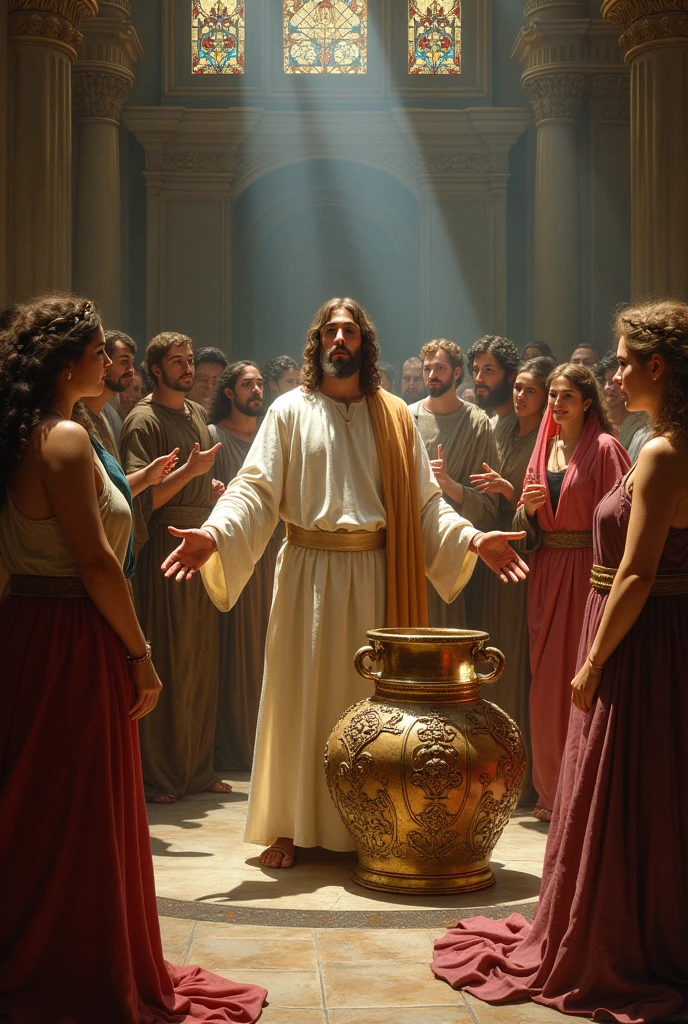 Miracle of Jesus water into wine 