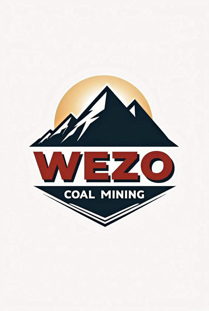 Contruct a creative and meaningful letter head for a steam coal minning company called "WEZO coal mining". Integrate the words within the logo. It is an above ground coal minning company. That sells its coals to cement factories. Do not use an axe on the logo.