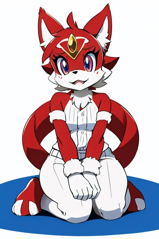 Furry female red dragon alola pokemon sun and moon fursuit mascot baseball style