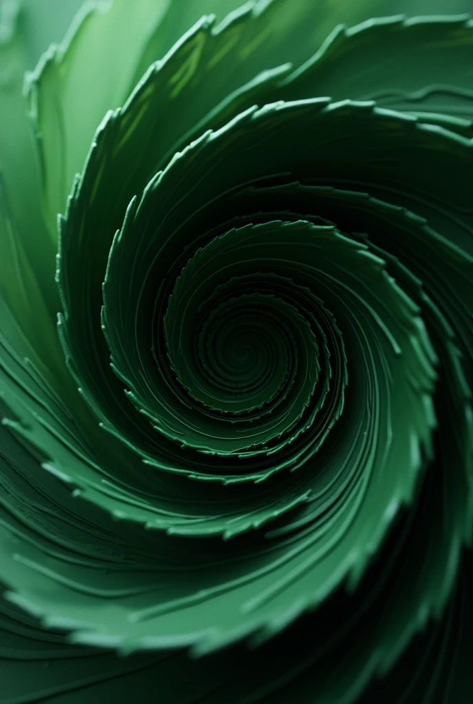 Green background with black spiral gradient