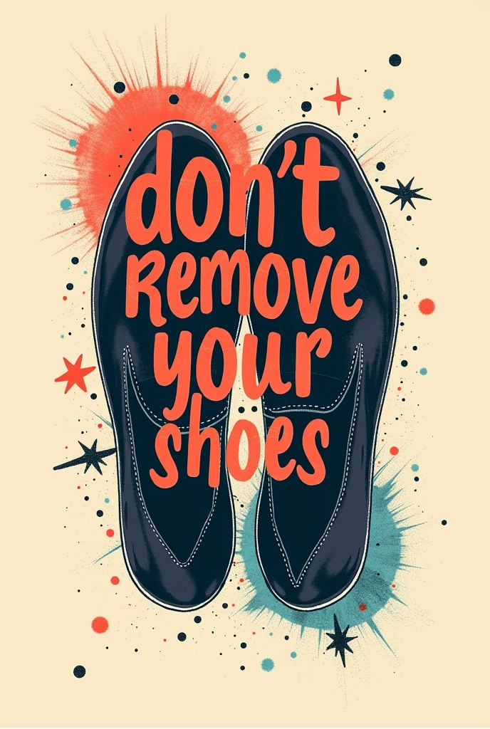Don't remove your shoes typography  aesthetic poster



