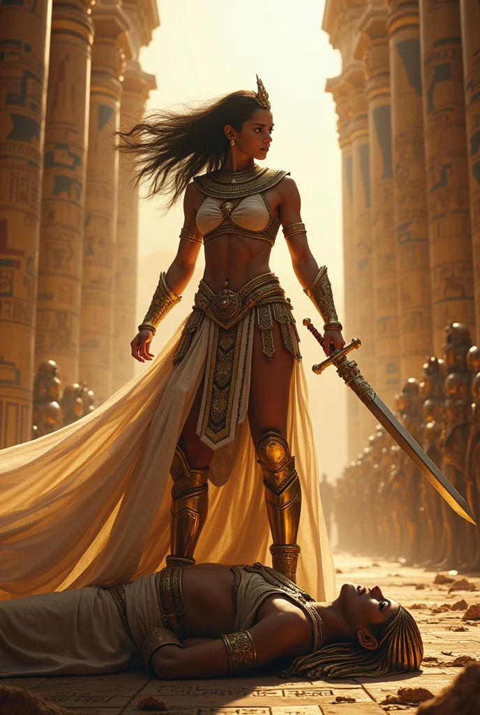 But this time this pharaoh is defeated by a woman
