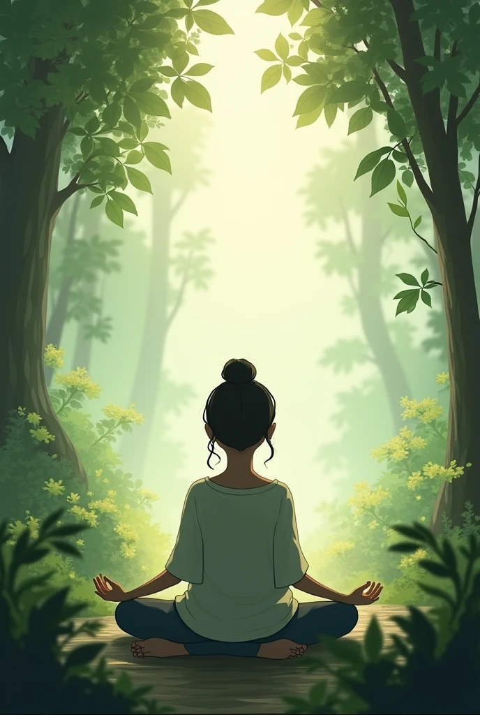 दृश्य: शांत, ध्यानमग्न दृश्य