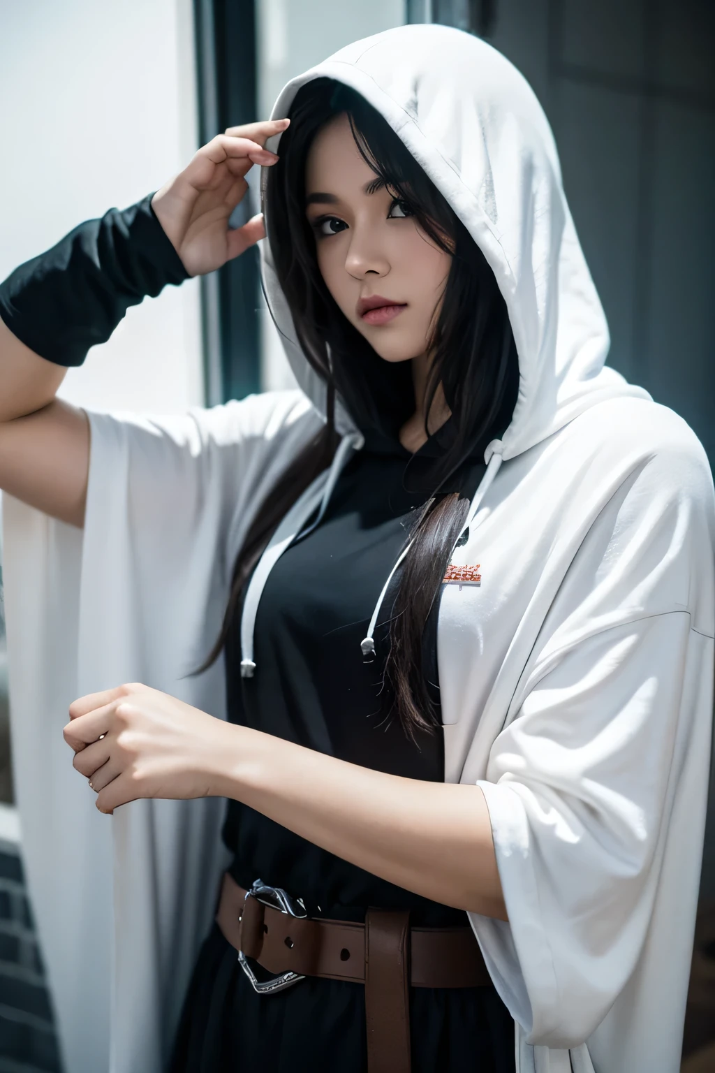 RPG rogue, hooded with midle east thematic and pale skin