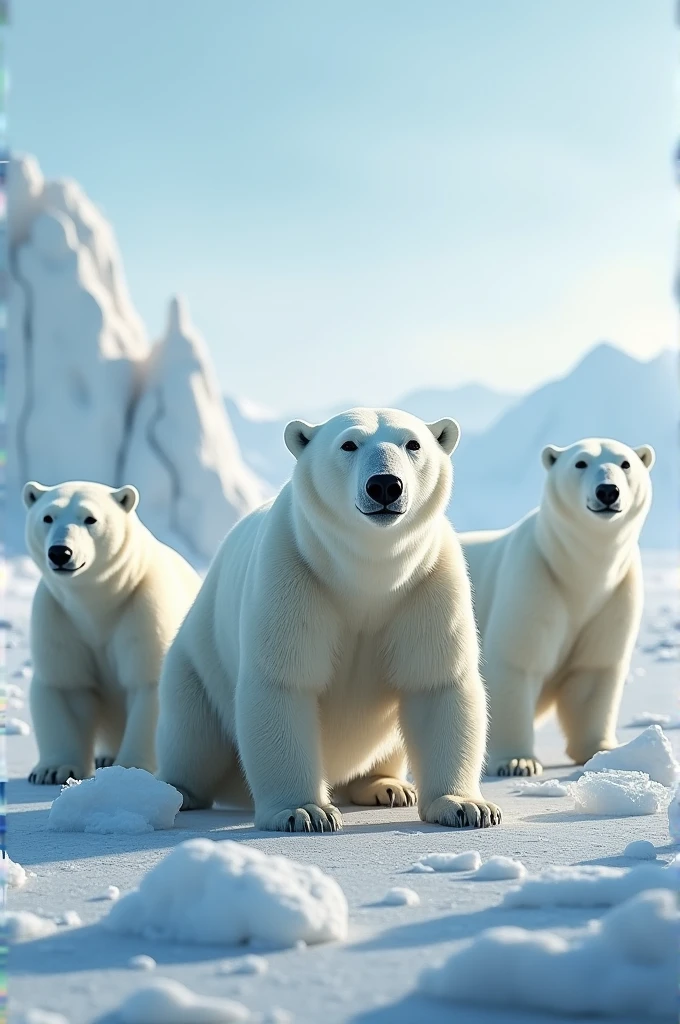 5 polar bears