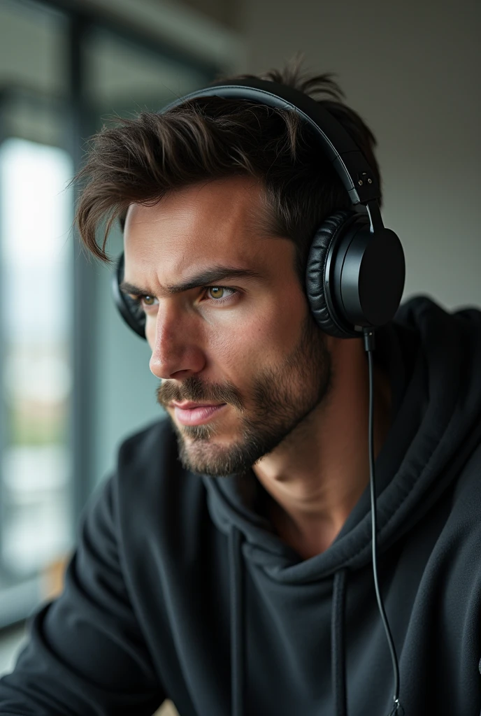A man and headphones