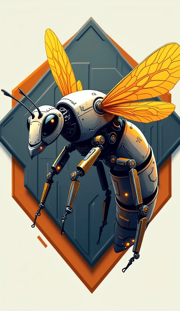 Bee robotic construction logo