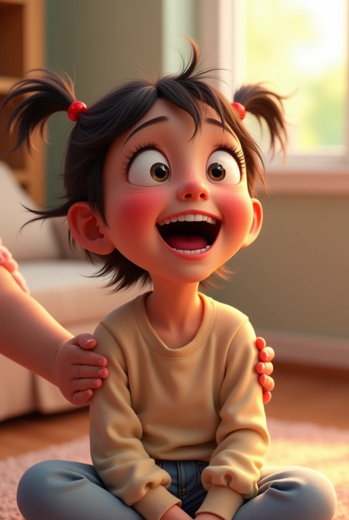 A girl get tickled