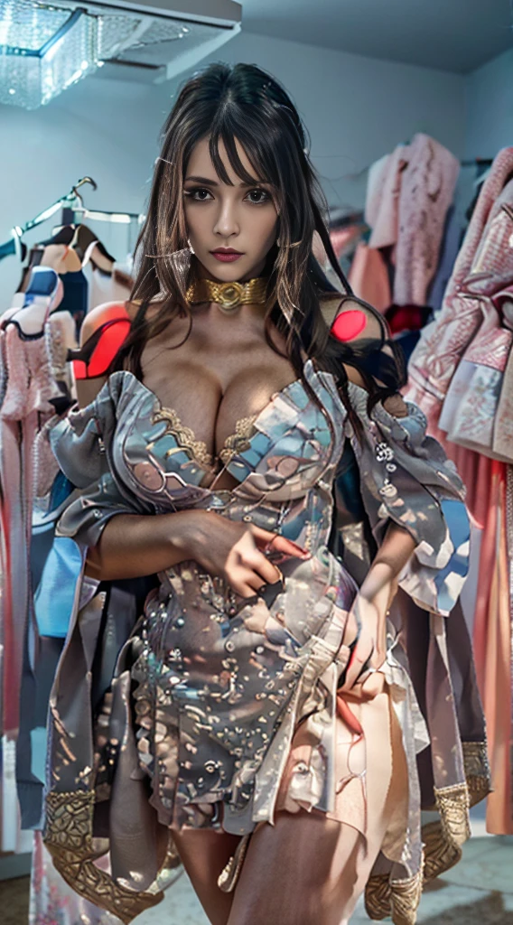 5，(((bishoujo，beautiful girl, Deep V，((Astringent expression:1.2))，cleavage cutout，Shocked，open cloths，((gentlewoman: 1.2)), Off-shoulder，laser，Pure and sexy，torpedo breast，Pointed chest)))，curvy ， Gold，number, Very detailed, Finely,  Perfect dynamic composition, long hair, wavy hair， Charming pose，Sexy body，masterpiece, best quality, high resolution, 8k, HDR, raytracing, detailed shadows,  (hyperdetailed:1.5)，5