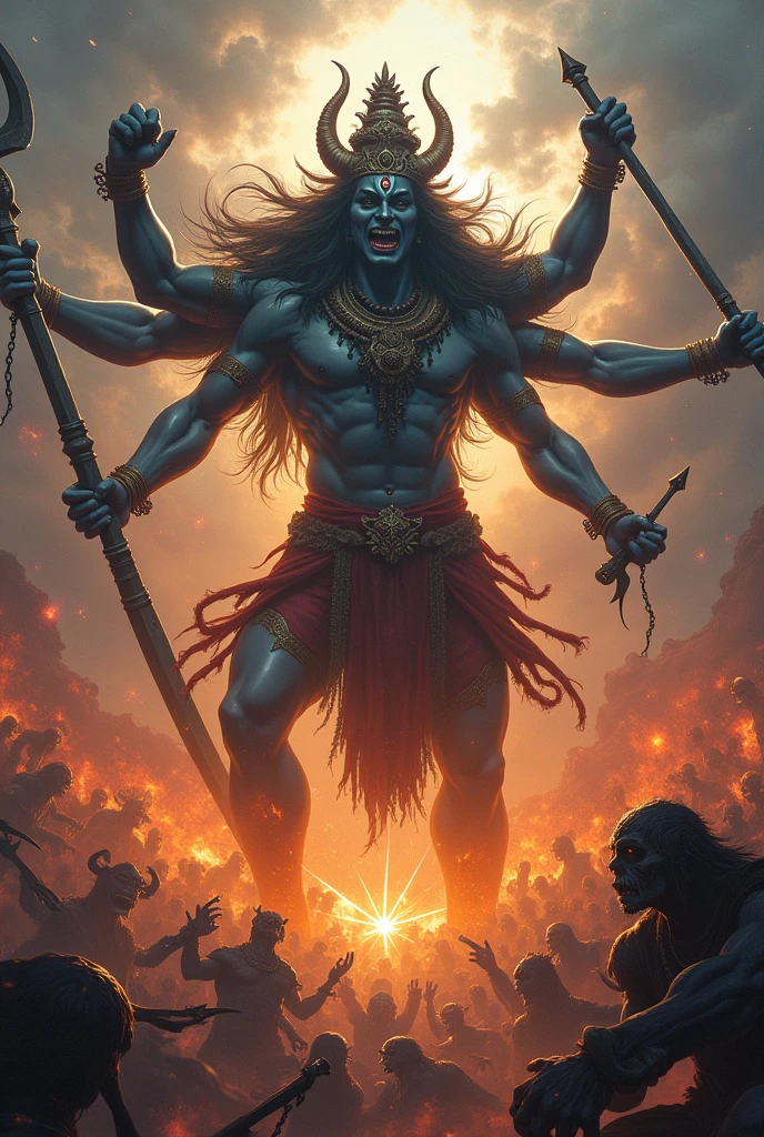 Huge lord kalbhairav killing demons