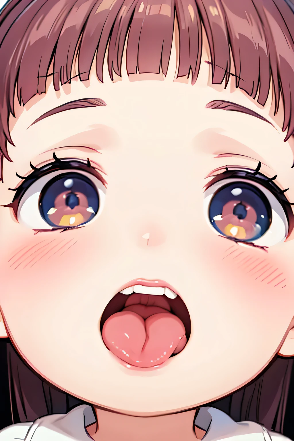 child tongue Face close-up