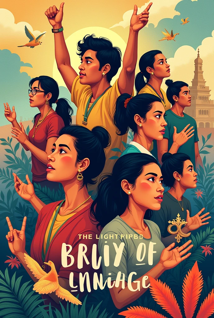 Make me a poster on Month of language of the Philippines that talks about liberating language