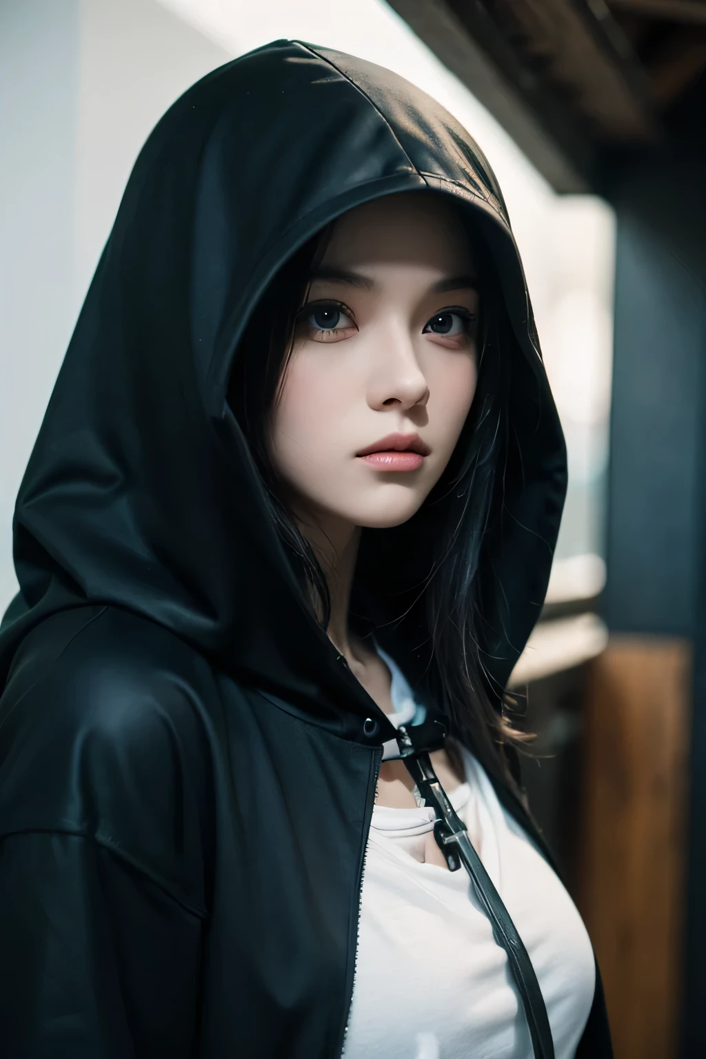 RPG rogue, hooded with midle east thematic and pale skin