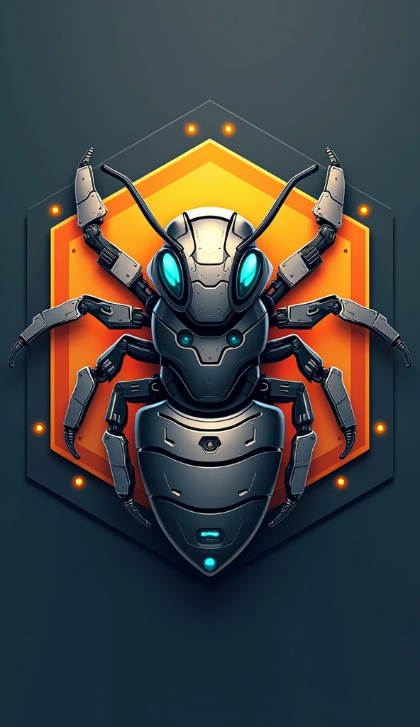 Bee robotic construction logo