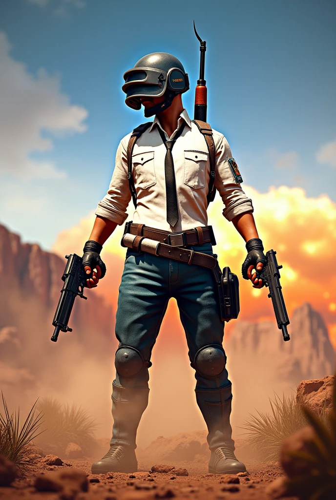 Pubg miramar map thumbnail in which written 17 kills chicken dinner