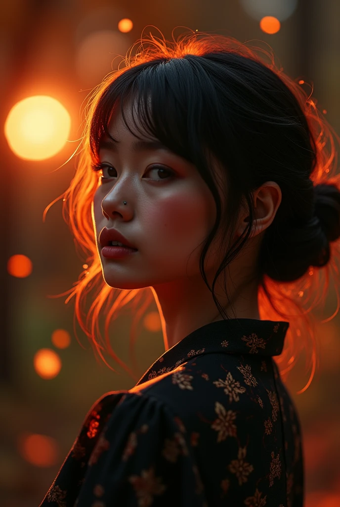 Agnes Cecil (Agnes Cecile) of《A woman》, Glossy design, pastry, Ink Drops, Autumn Lights, Dramatic Lighting, Very detailed, 8K, Movie Lighting , Reality - ar 3:2