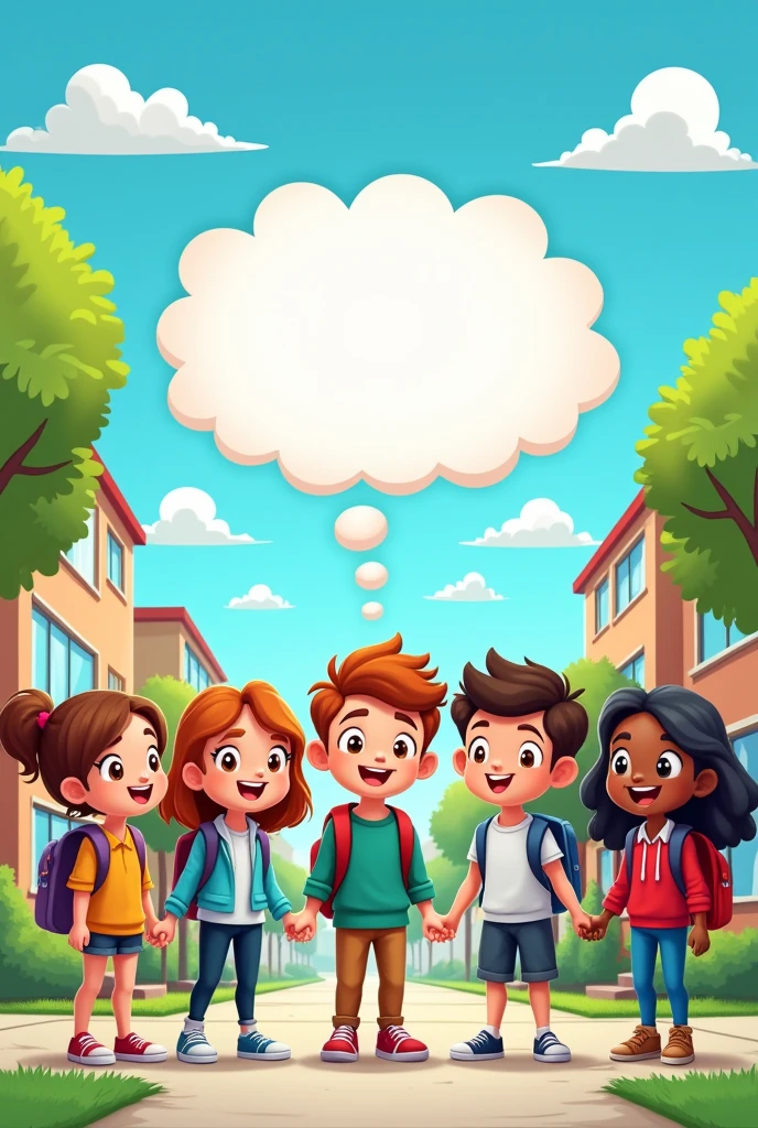 Create a cartoon giving a positive critique of the school