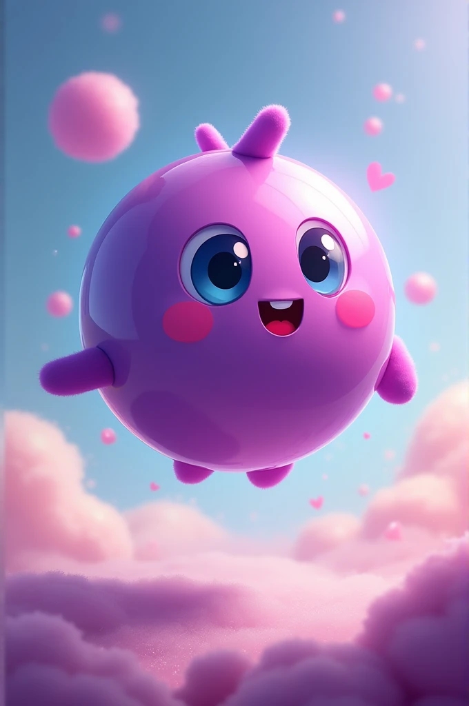 Purple flying ball with face (charachter)