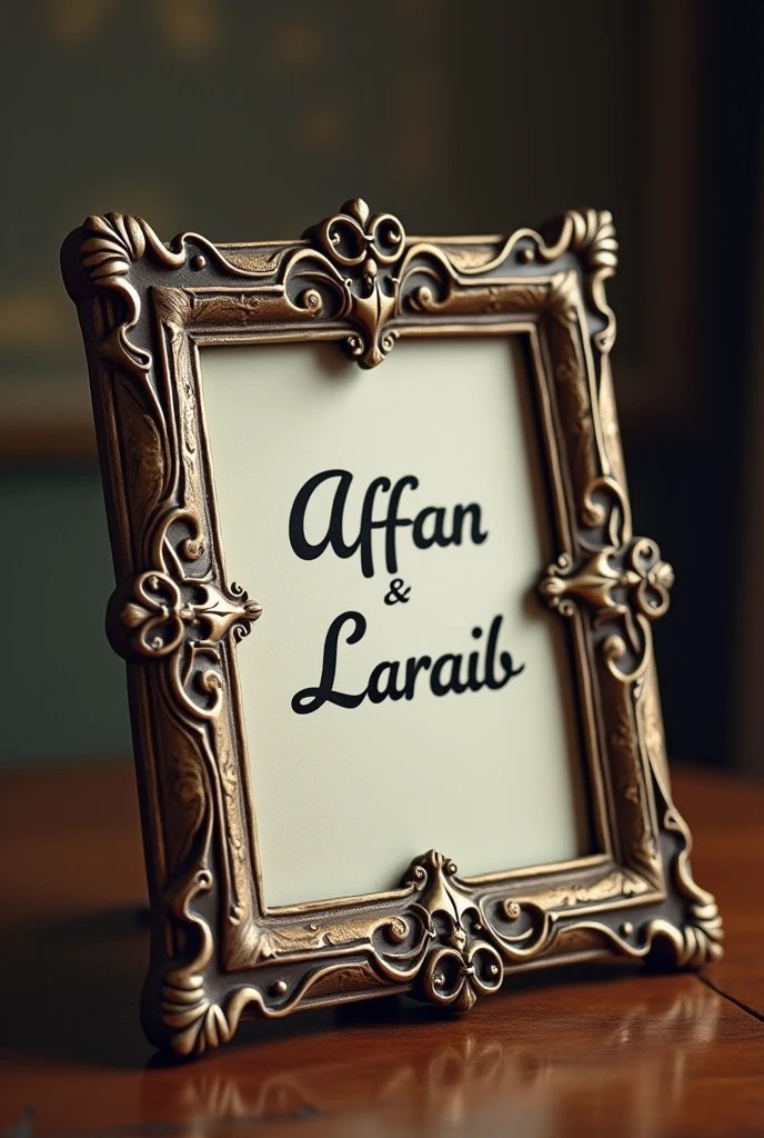 The frame has two name on it:
Affan and Laraib