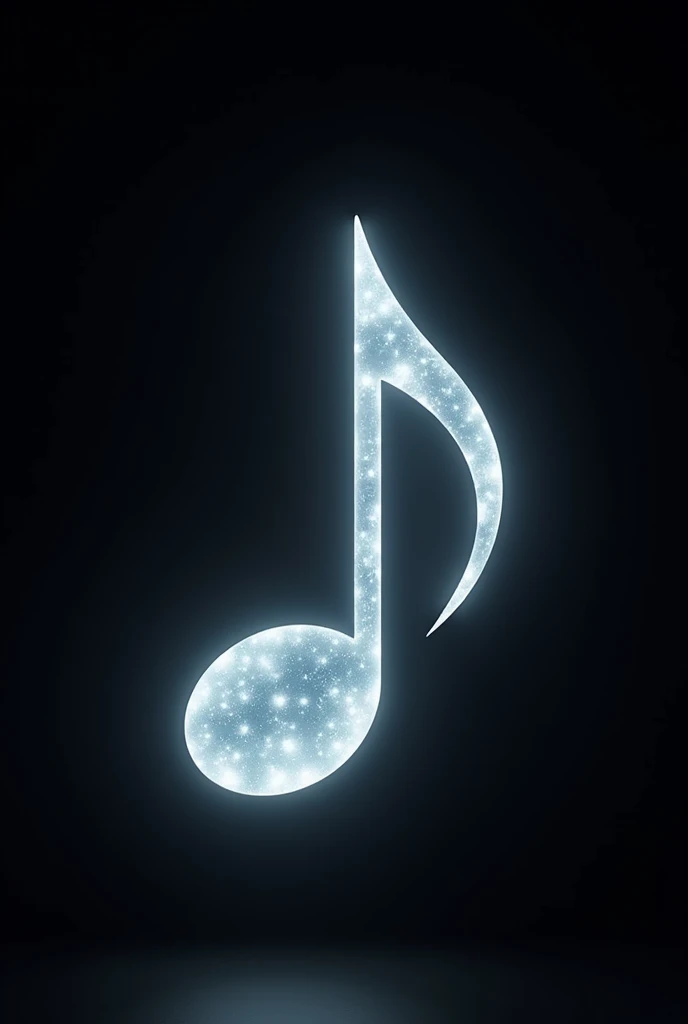 slanted beamed eight note that shines with black background