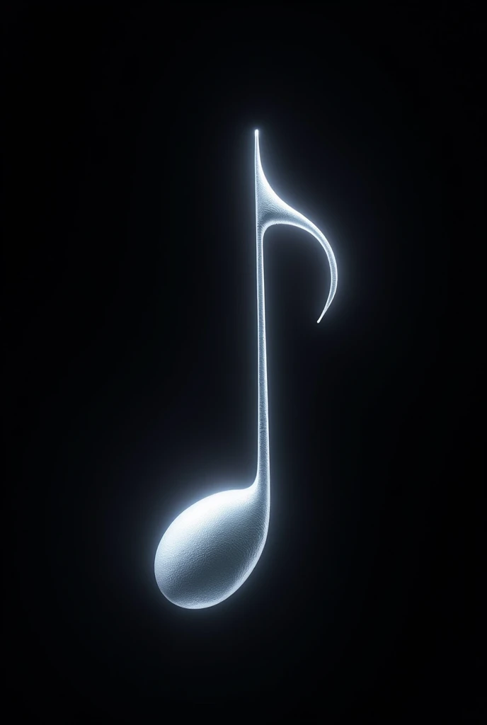 slanted beamed eighth note that shines with black background
