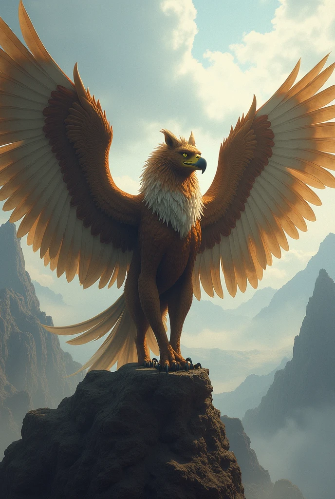 Griffin,The front legs and head are of an eagle, and the body and hind legs of a lion