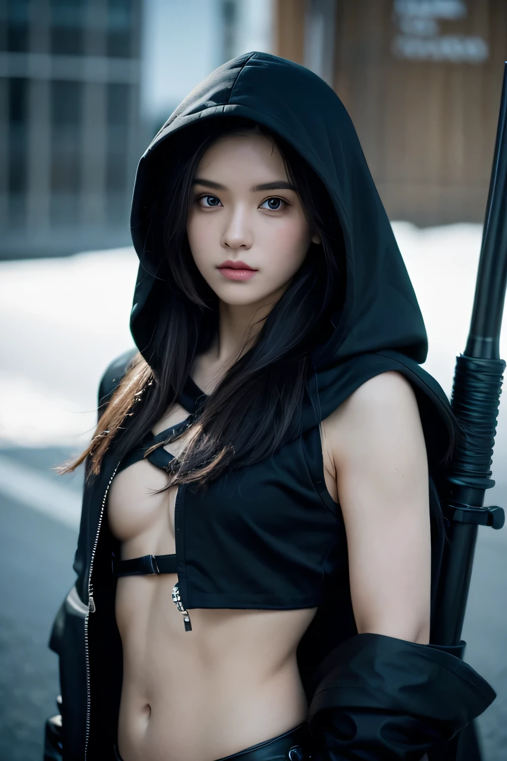 RPG rogue, hooded with midle east thematic and pale skin
