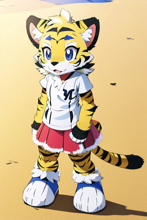 Furry female shagayeg tiger alola pokemon sun and moon fursuit mascot baseball style
