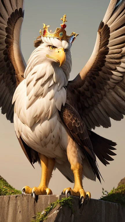 Griffin,The front legs and head are of an eagle, and the body and hind legs of a lion,Wearing a crown