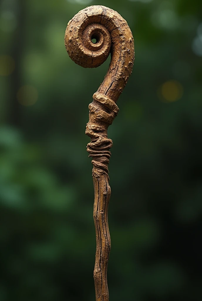 I would like a wand for a Harry Potter RPG, It has the following characteristics: leafcutter ant wand, with magic anthill wood, 28 cm in size, rough texture with spiral patterns that imitate the structure of leafcutter ants. Please put the entire wand in the picture..
