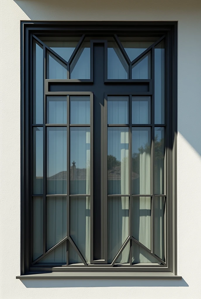 Window grills with cross and modern design