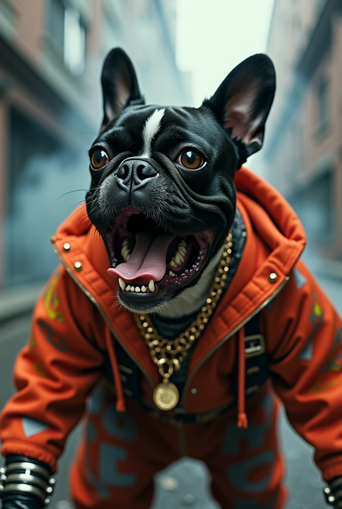 French Bulldog funky Rapper Xjapan Ugly shout tobacco