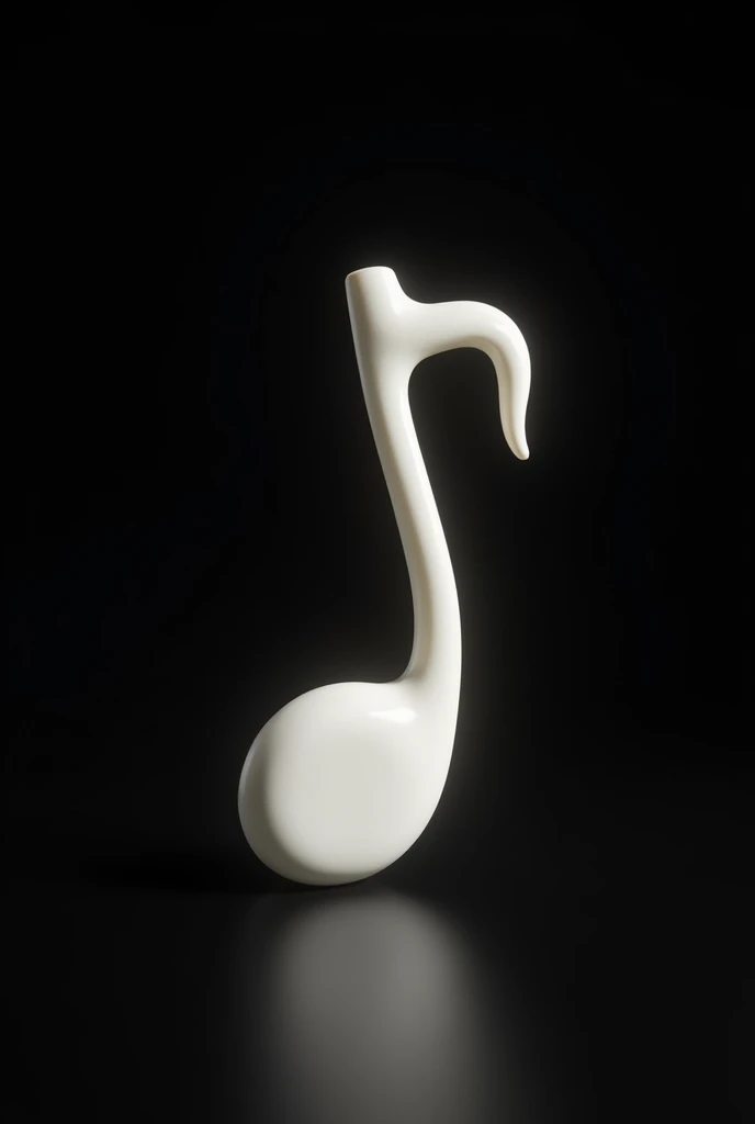 straight white shining note with black background