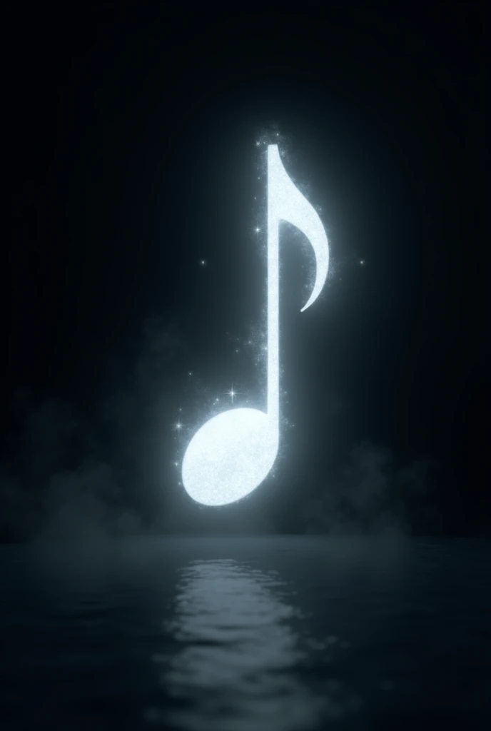 white shining note with black background